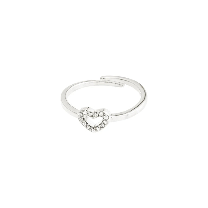 Lulu Crystal Heart Stack Ring