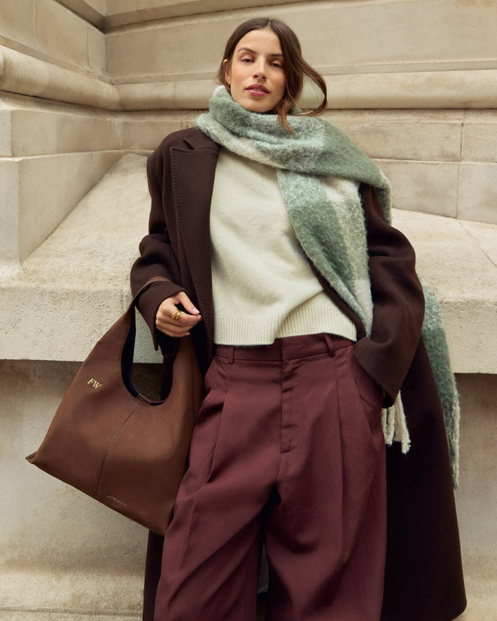 LAILA SUEDETTE SHOULDER BAG | CHOCOLATE SUEDETTE