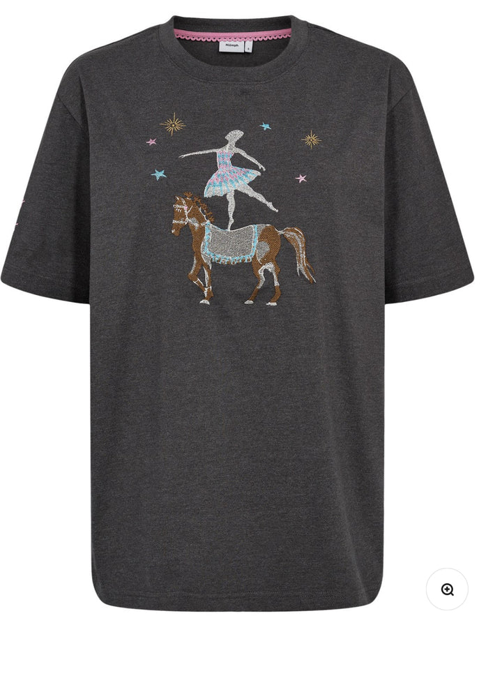 PRIMA OVERSIZE T-SHIRT DARK GREY MEL