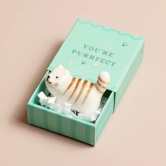 Tiny Matchbox Ceramic Tokens: Hedgehog