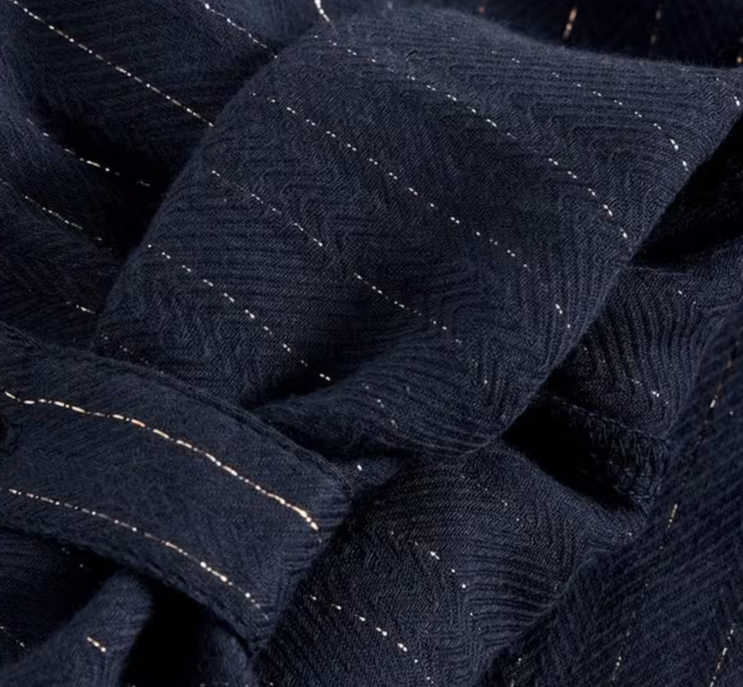 ANNIE SPARKLE MIX SHIRT DARK NAVY