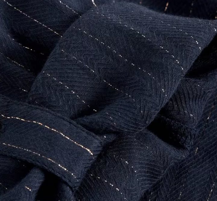 ANNIE SPARKLE MIX SHIRT DARK NAVY