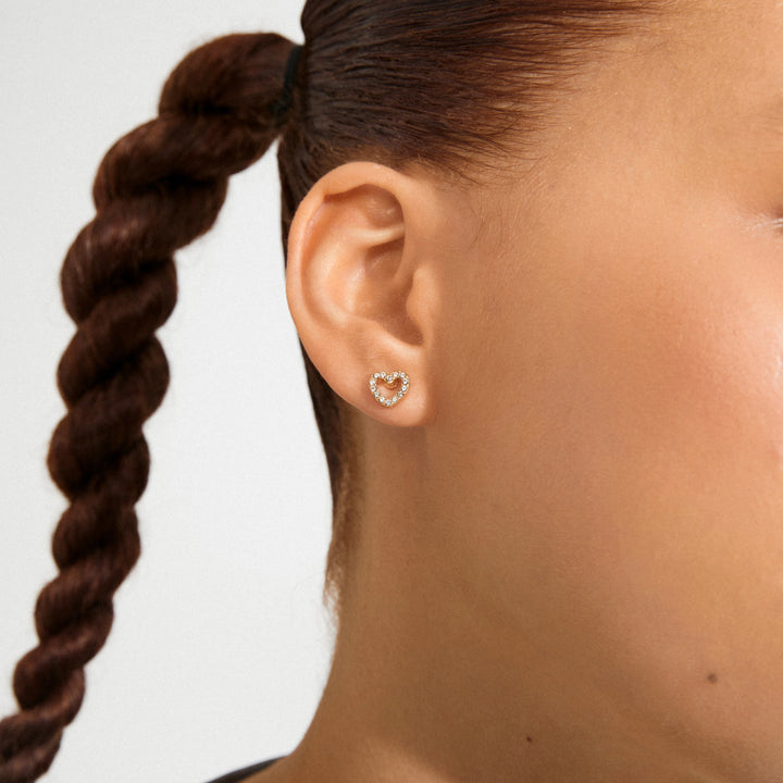 EDIE crystal heart earrings