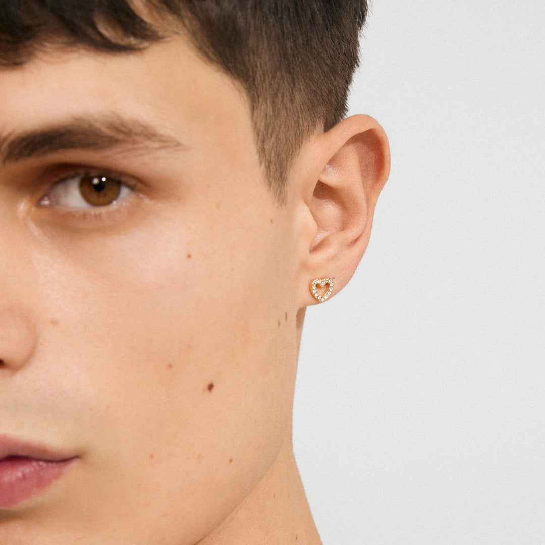 EDIE crystal heart earrings