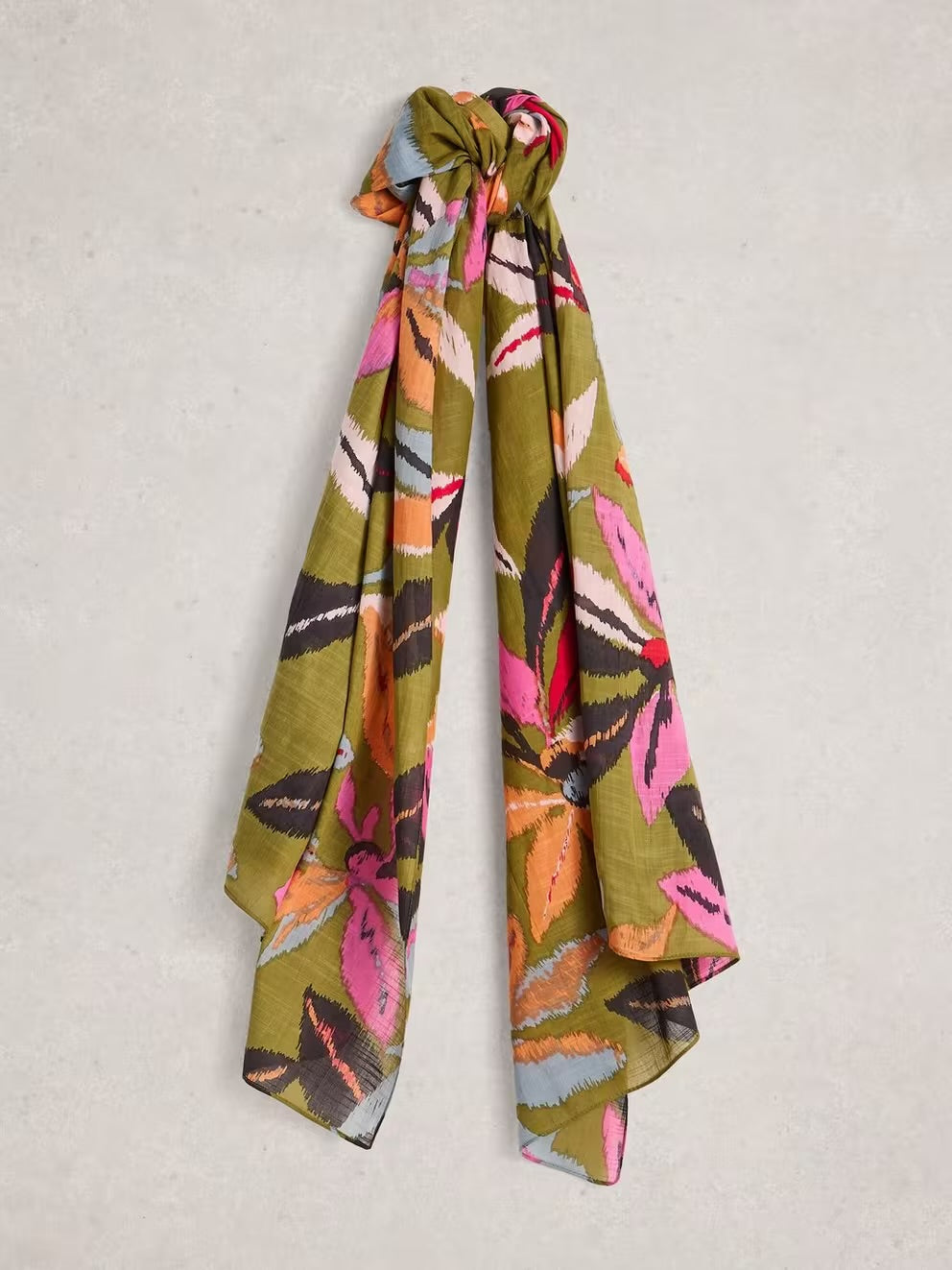 CALLIE PRINTED SCARF GREEN MLT