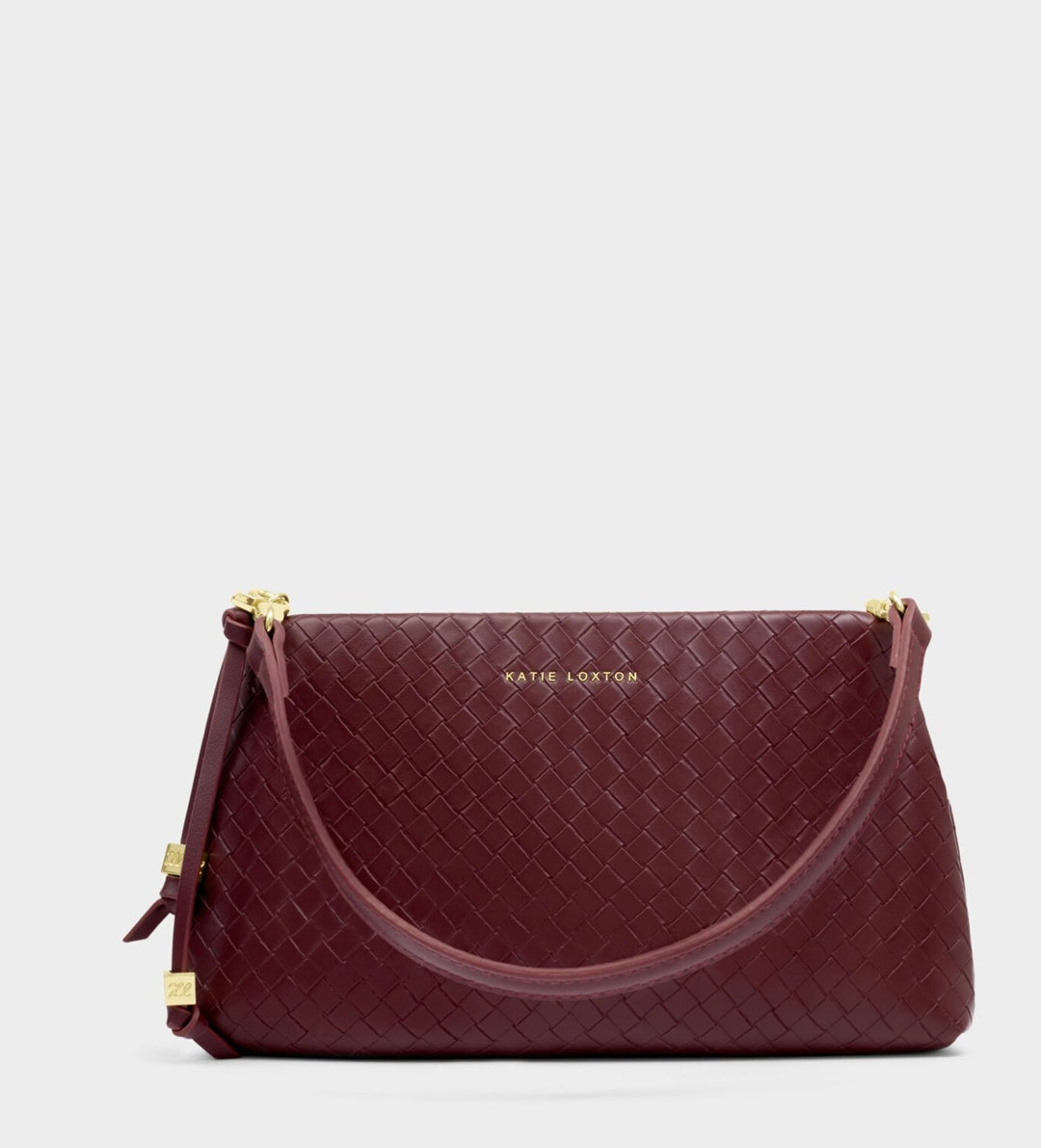 NOVA WOVEN TEXTURE CLUTCH | CHERRY