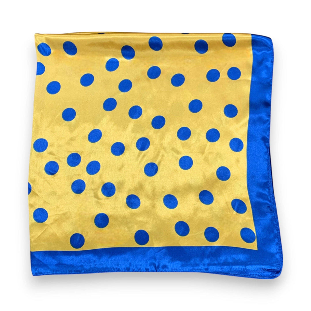Polka Dot Pattern Silk Touch Square Scarf: Red