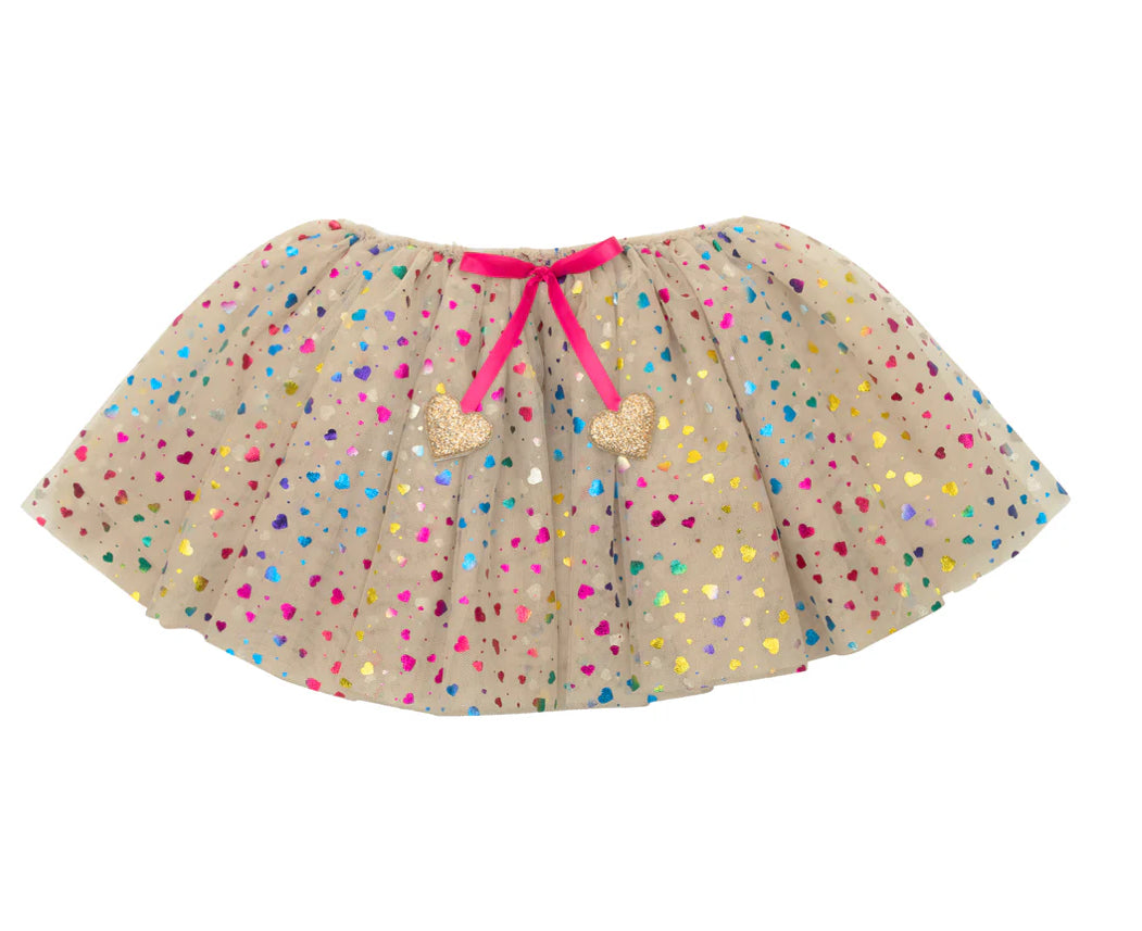 RAINBOW HEARTS TUTU BEIGE