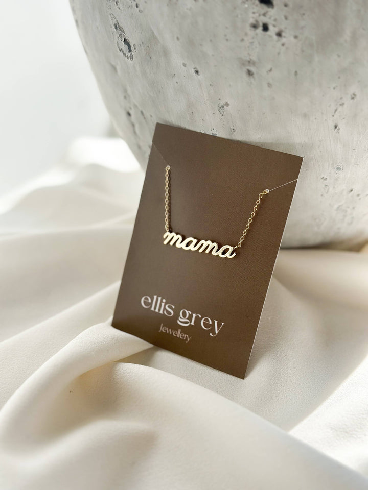 'Mama' Name 18k Gold Charm Necklace