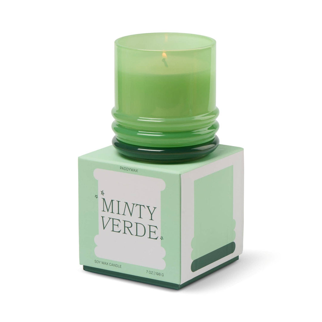 Paddywax Stack Glass Candle Green - Minty Verde