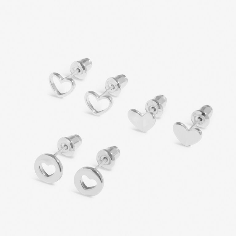 LIFES A CHARM 60TH BIRTHDAY SILVER-PLATED EARRING SET