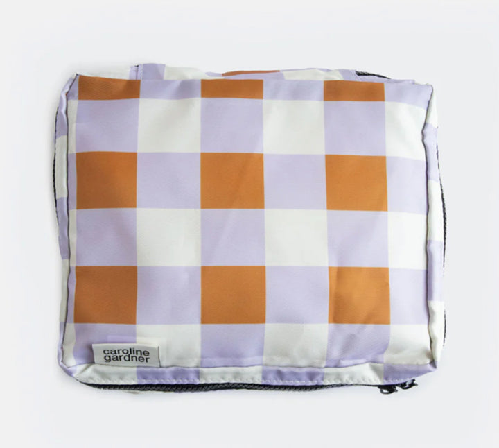 MULTI FLOWER CHECK SET OF 3 PACKING CUBES