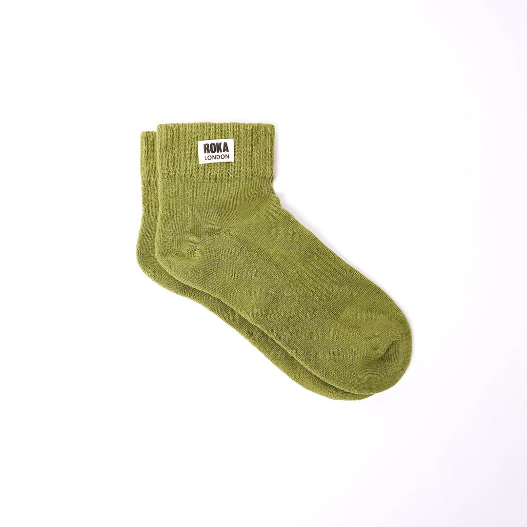 Wembley Ankle Socks for Men in Avocado: UK 6-12 | EU 40-48