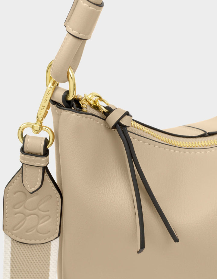 HALLIE SATCHEL BAG | Light Taupe