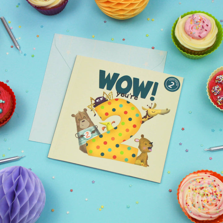 Wow! You're 2 | Age Cards | Age Birthday Cards | Age 2
