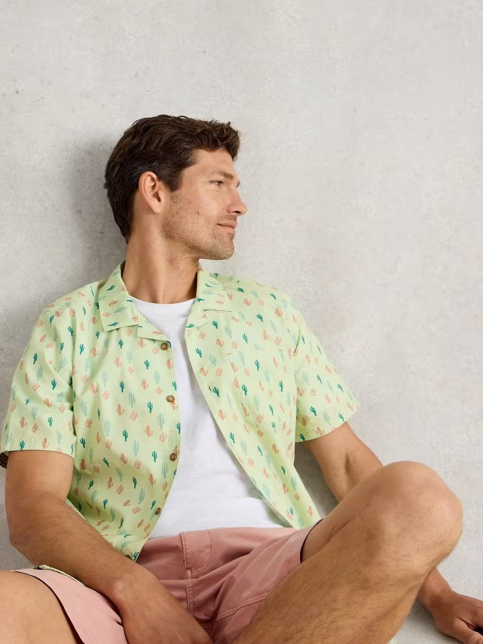 GREEN PRINT HAYLE CACTUS SHIRT