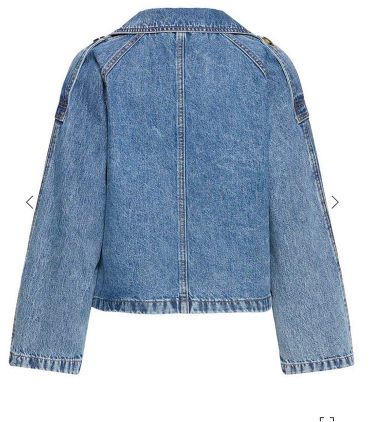 CITAN TRENCH COAT MID BLUE DENIM