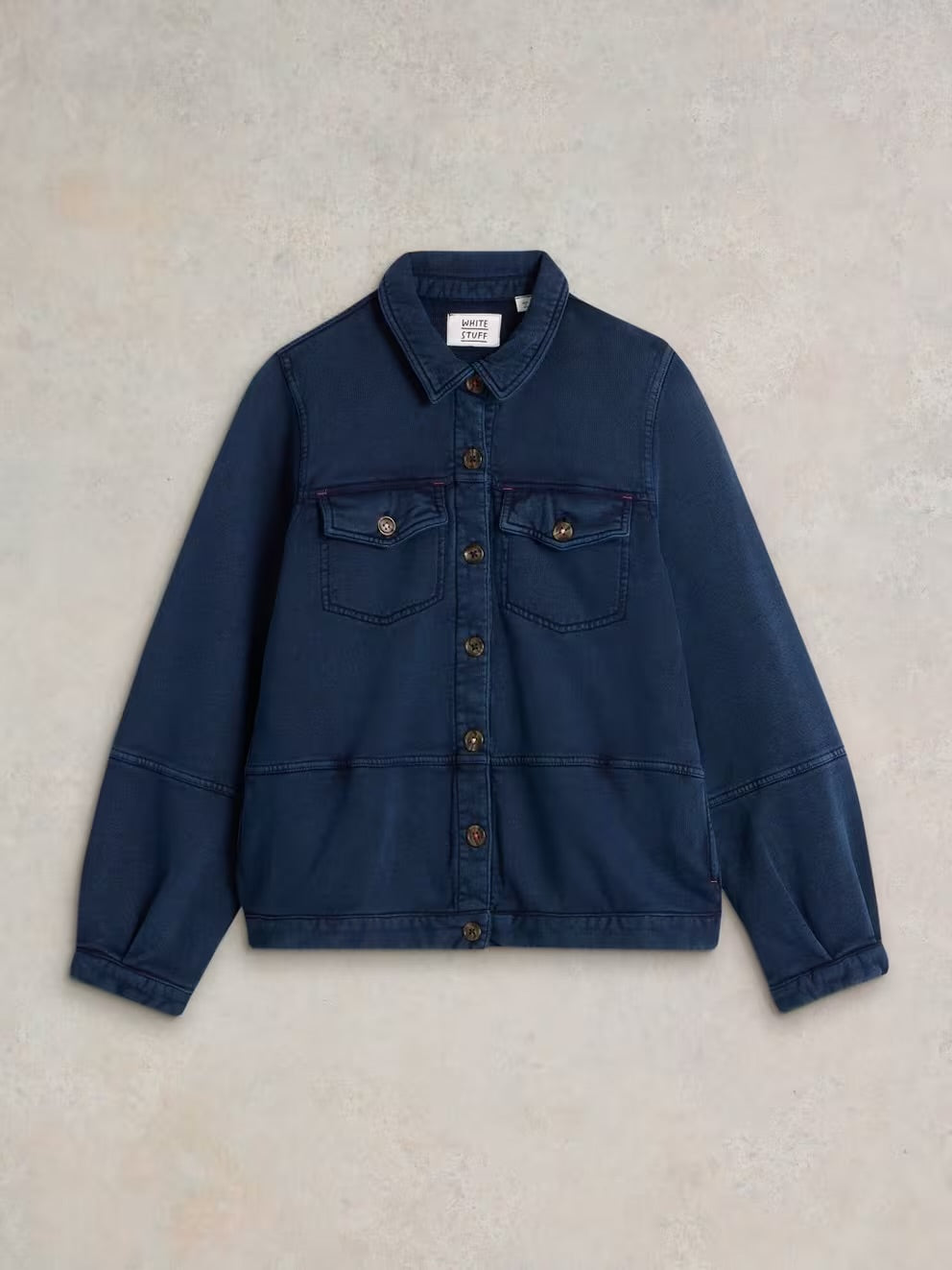 CAMILLE JERSEY JACKET MID DENIM