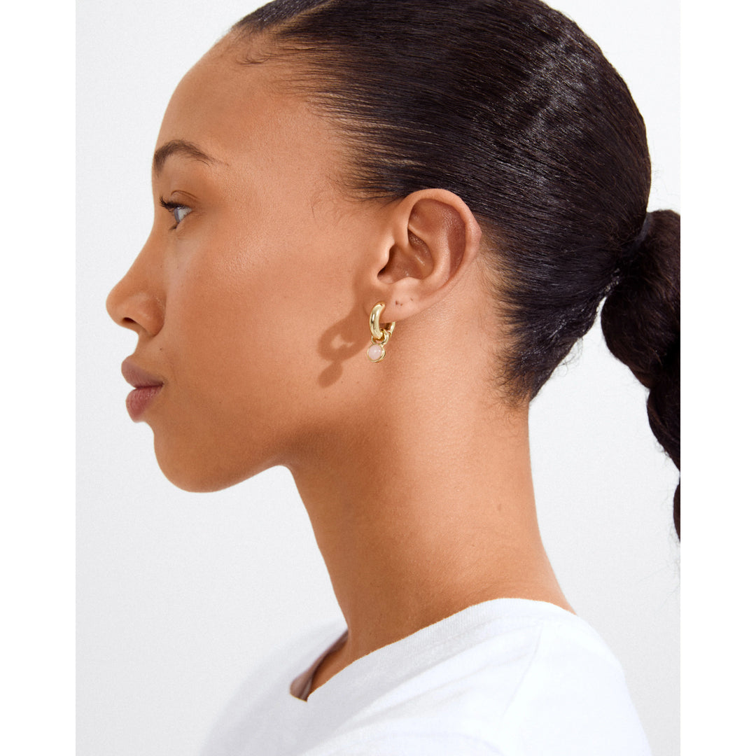 EVAH rosa hoop earrings