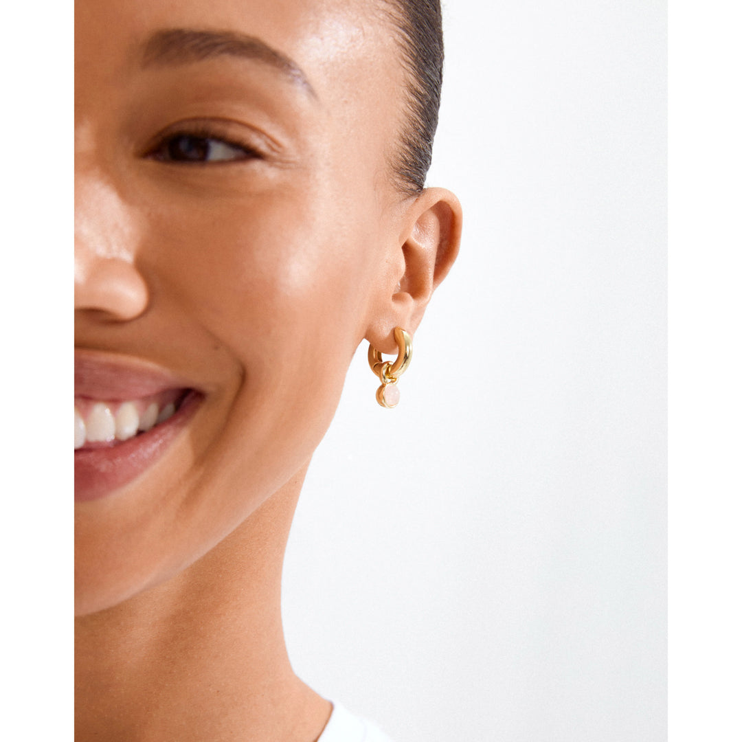 EVAH rosa hoop earrings