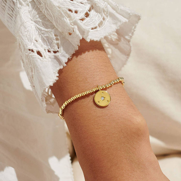 A LITTLE LIVE IN THE MOMENT GOLD BRACELET