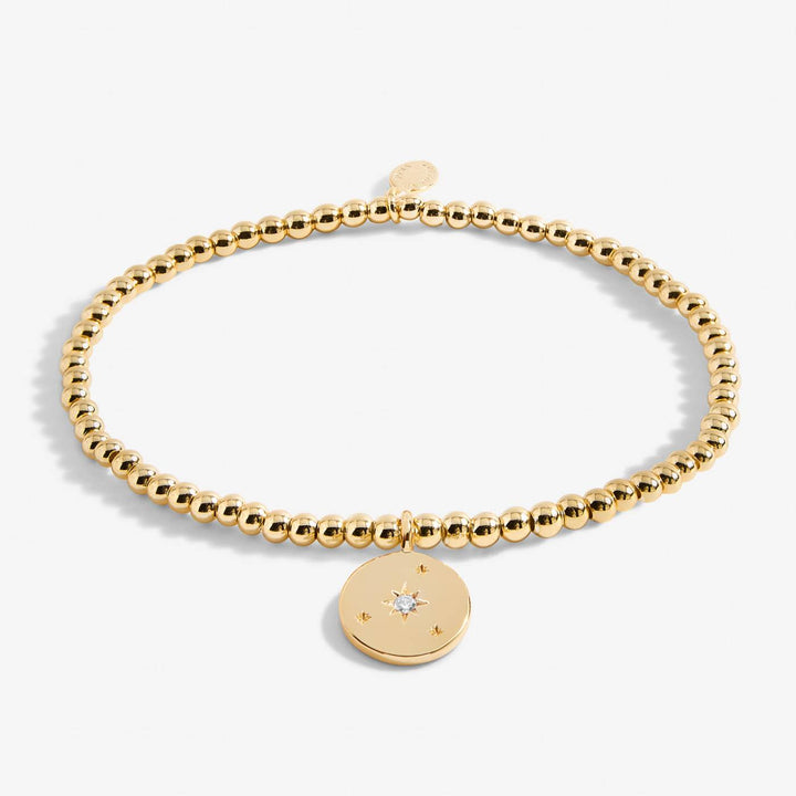 A LITTLE LIVE IN THE MOMENT GOLD BRACELET