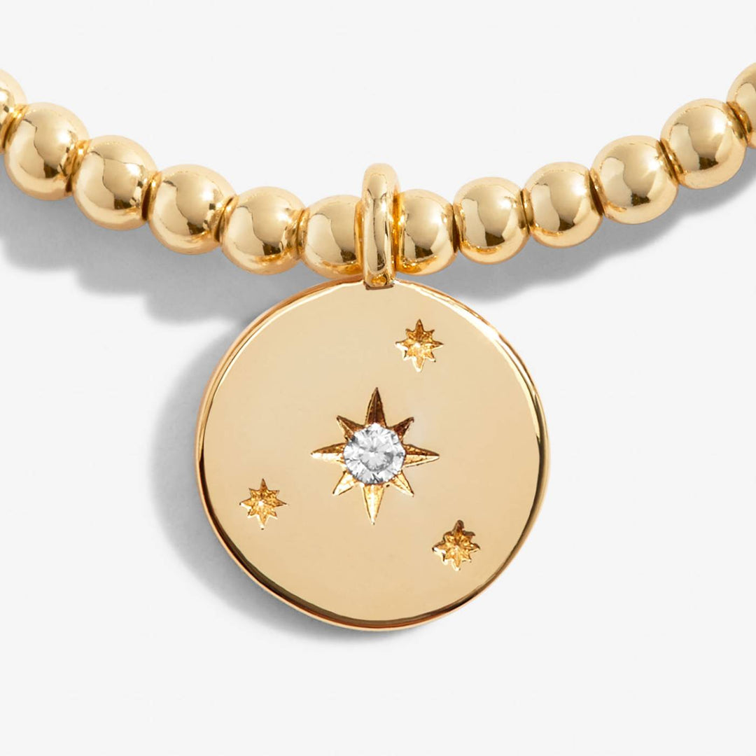 A LITTLE LIVE IN THE MOMENT GOLD BRACELET