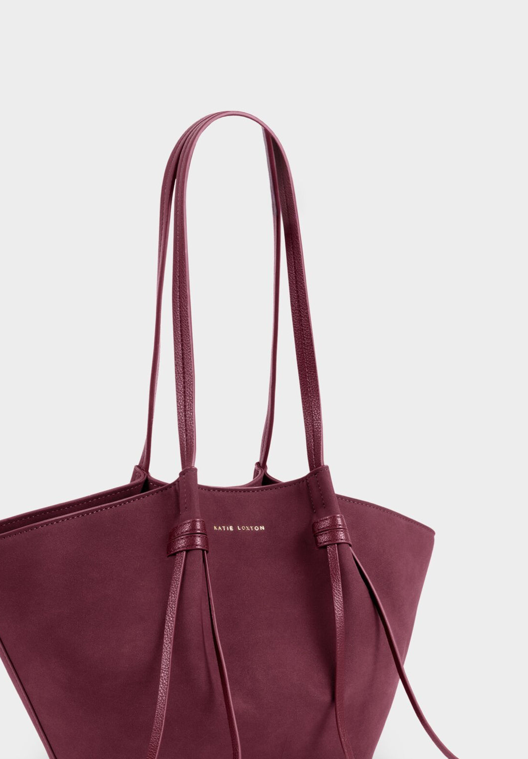 CELINA SUEDETTE TOTE BAG CHERRY