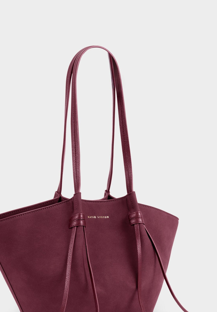 CELINA SUEDETTE TOTE BAG CHERRY