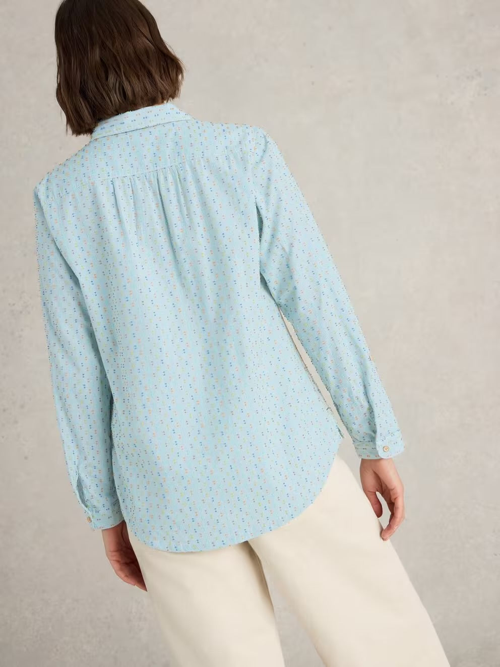 GREEN MULTI SOPHIE ORGANIC COTTON SHIRT