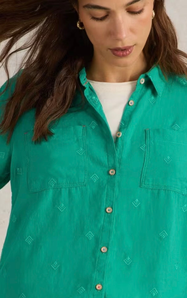 SOPHIE COTTON ORGANIC SHIRT BRIGHT GREEN