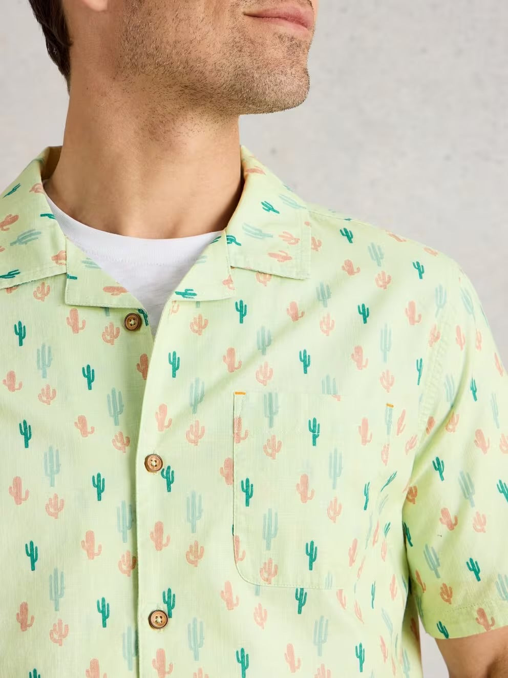GREEN PRINT HAYLE CACTUS SHIRT