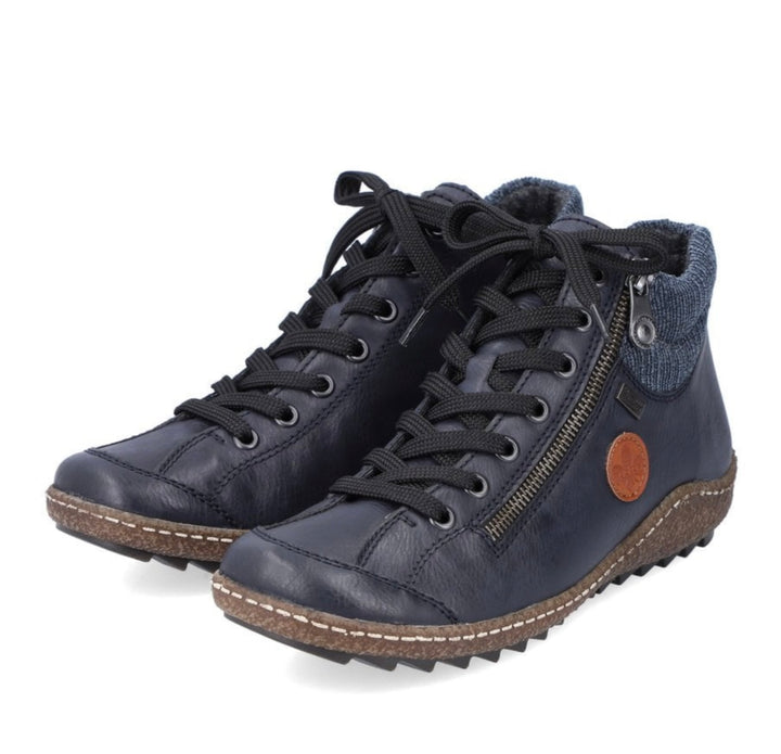 L7514-14 LADIES BLUE MID HEIGHT BOOTS