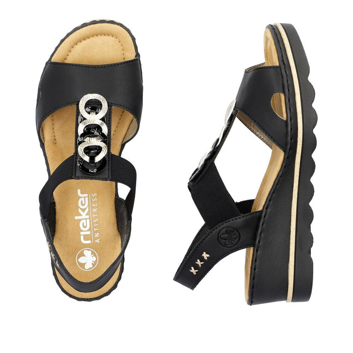 67498-00 LADIES' SANDALS BLACK SEITL. ANFLECHTER