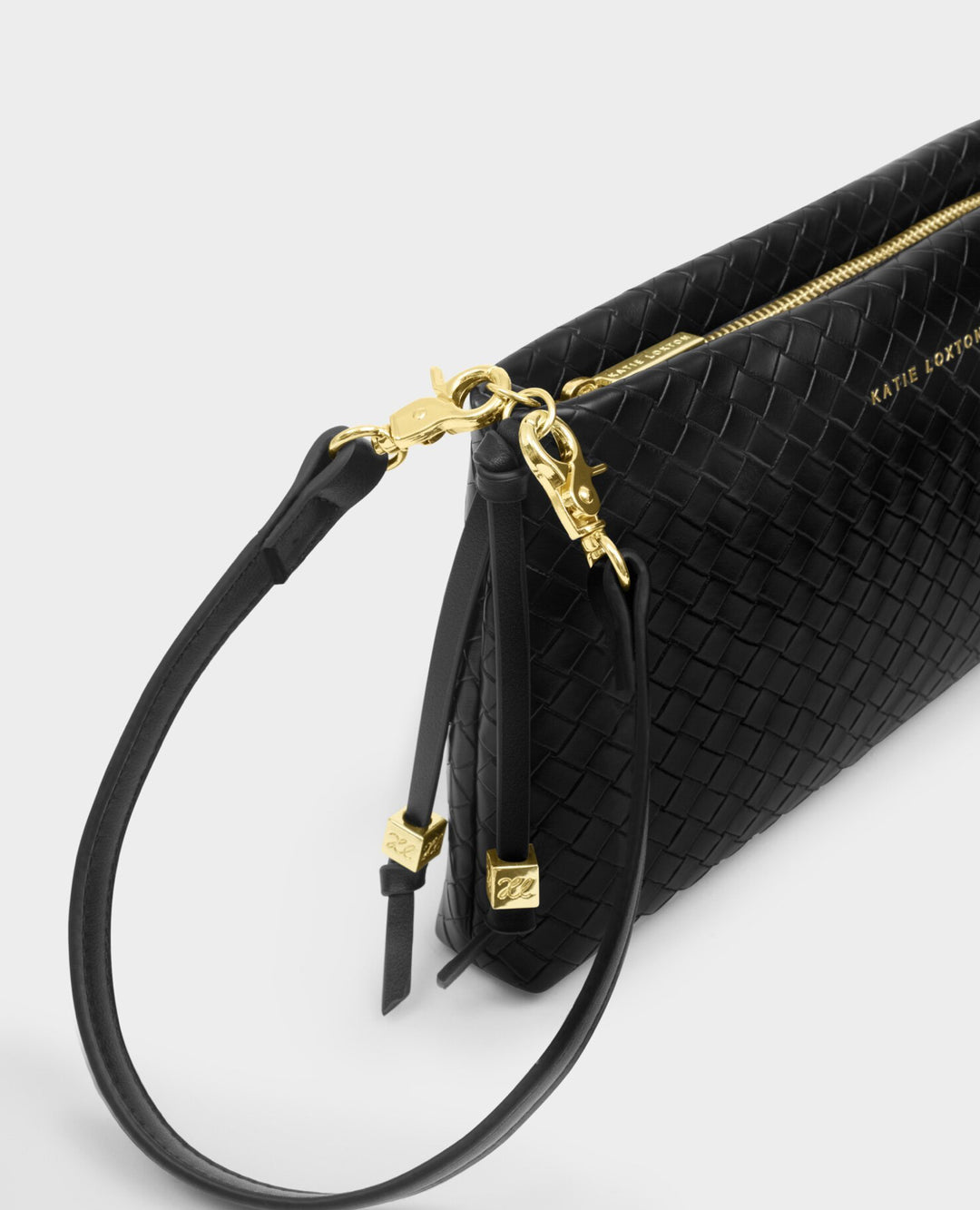 NOVA WOVEN TEXTURE CLUTCH | BLACK