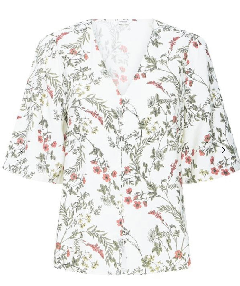IMILDA SS BLOUSE BIRCH FLOWER MIX
