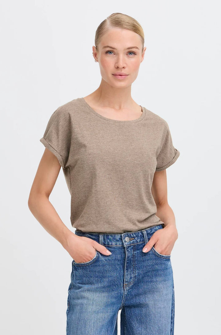 PAMILA T-SHIRT WALNUT MELANGE
