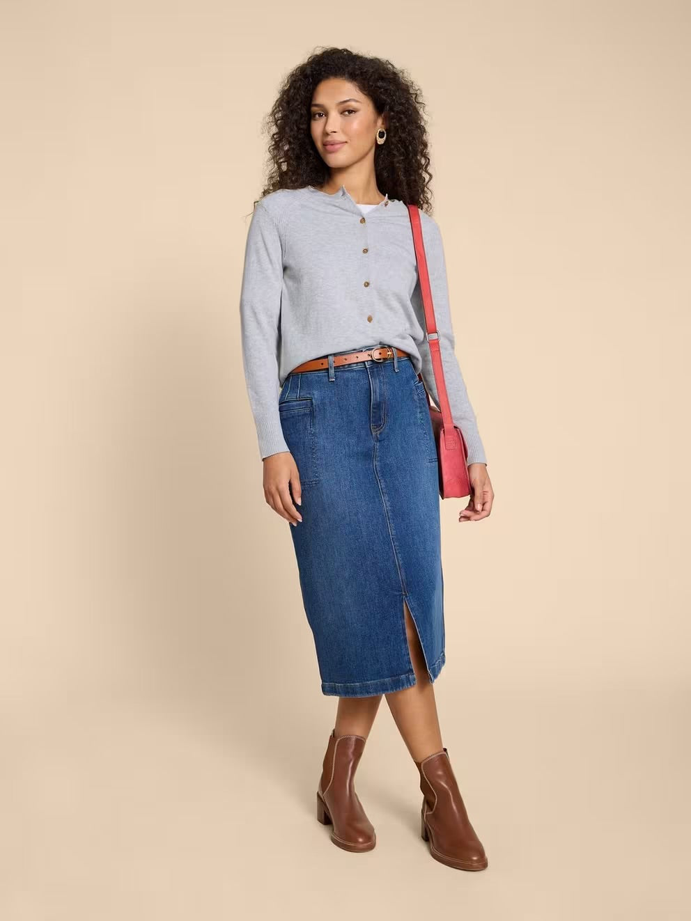 LULU CARDI GREY MARL