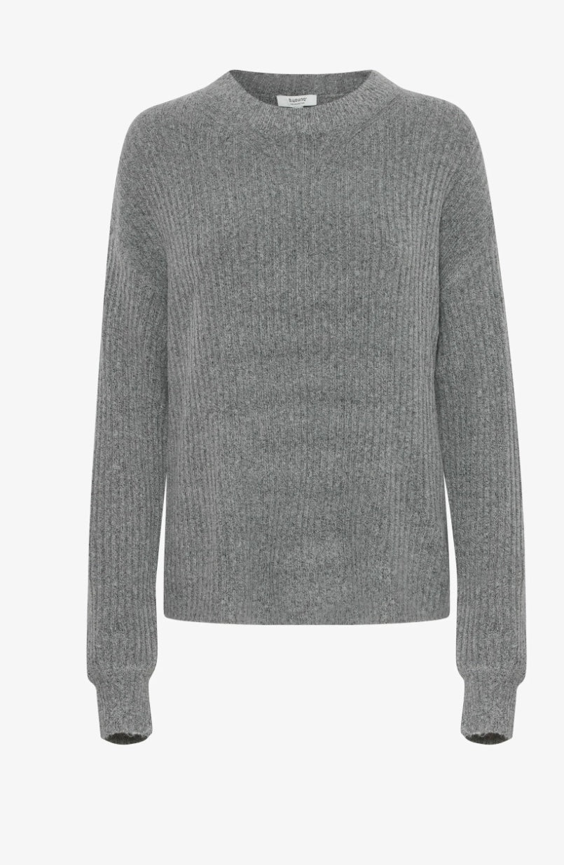 MID GREY MELANGE ONEMA ONECK JUMPER