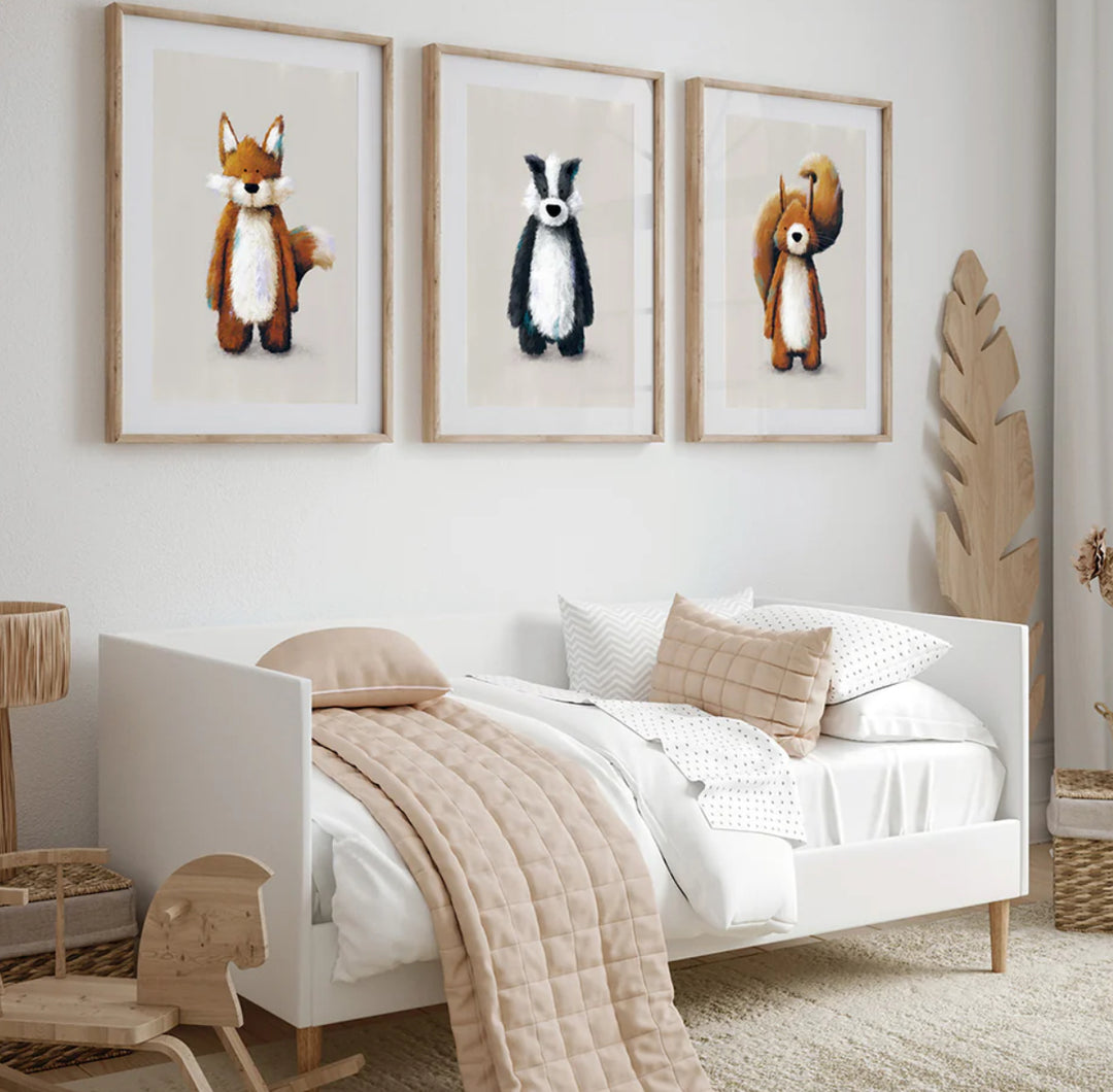 A4 FOREST NURSERY PRINTS SET OF 3