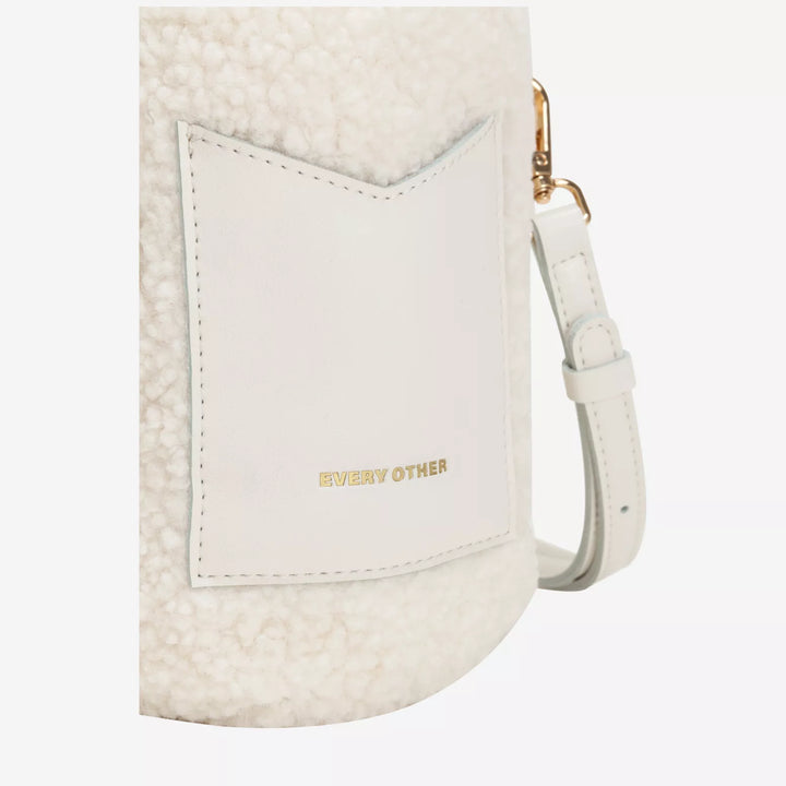 NOVA FAUX FUR SHEARLING BUCKET BAG