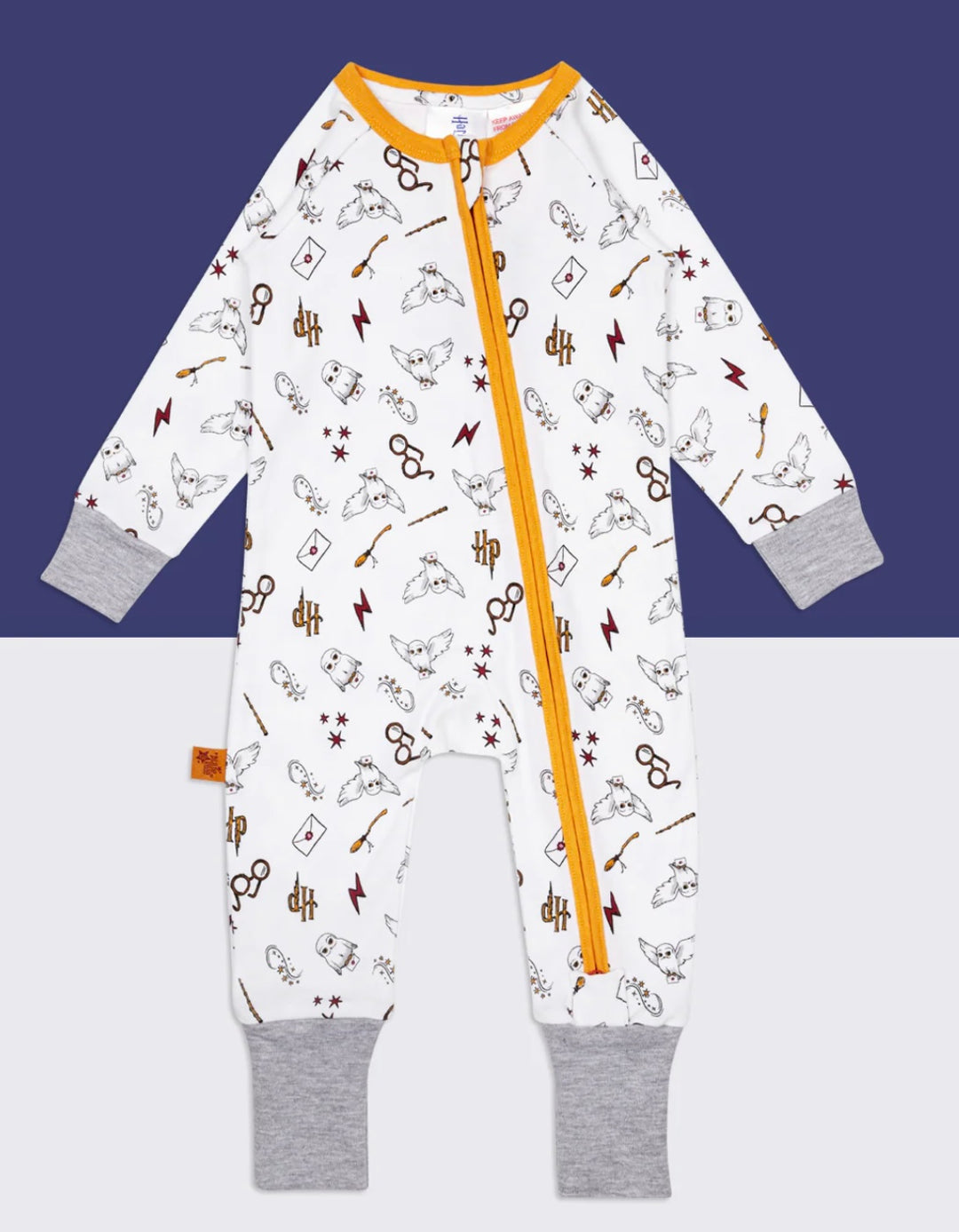 HARRY POTTER HEDWIG ZIP UP ROMPER