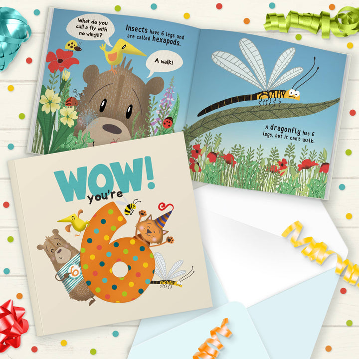 Wow! You're 6 | Age Cards | Age Birthday Card Book | Age 6