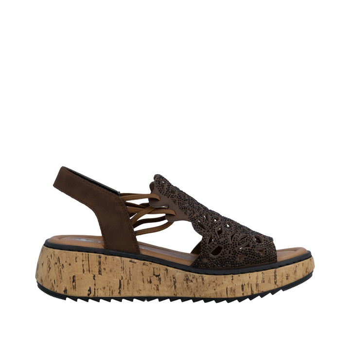 Brown Low Wedge Sandal