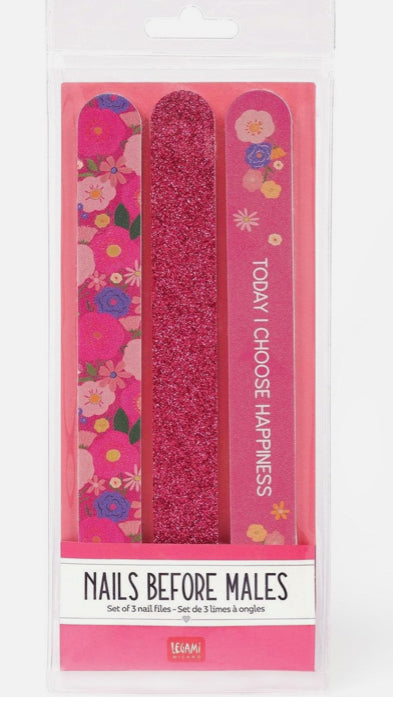 SET OF 3 MINI NAIL FILES - FLOWERS