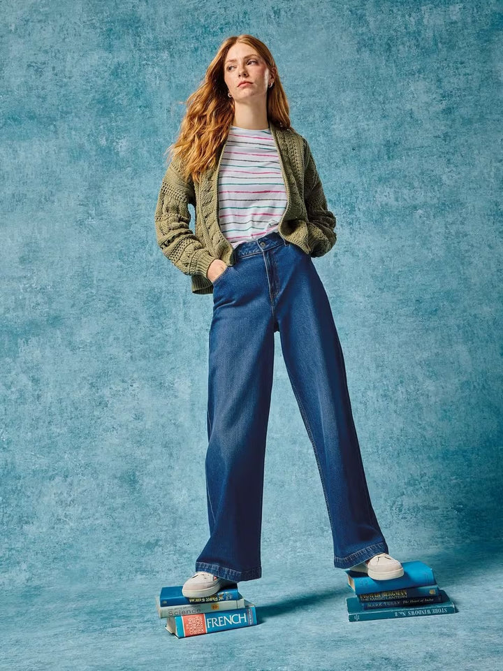 AYLA WIDE LEG JEANS MID DENIM