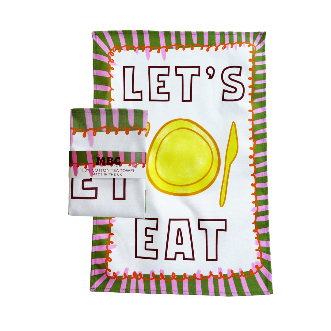 Let's Eat Tea Towel