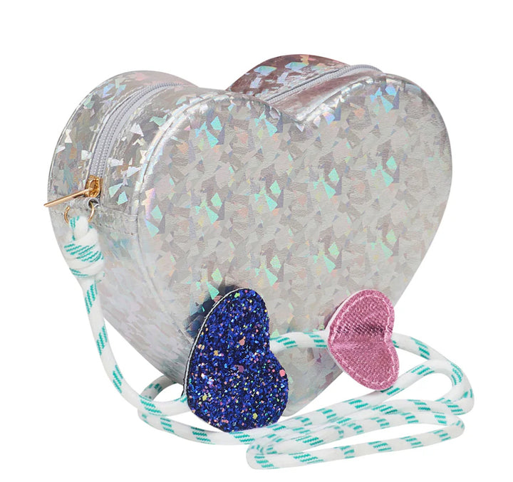 HOLOGRAPH HEART BAG PINK MULTI
