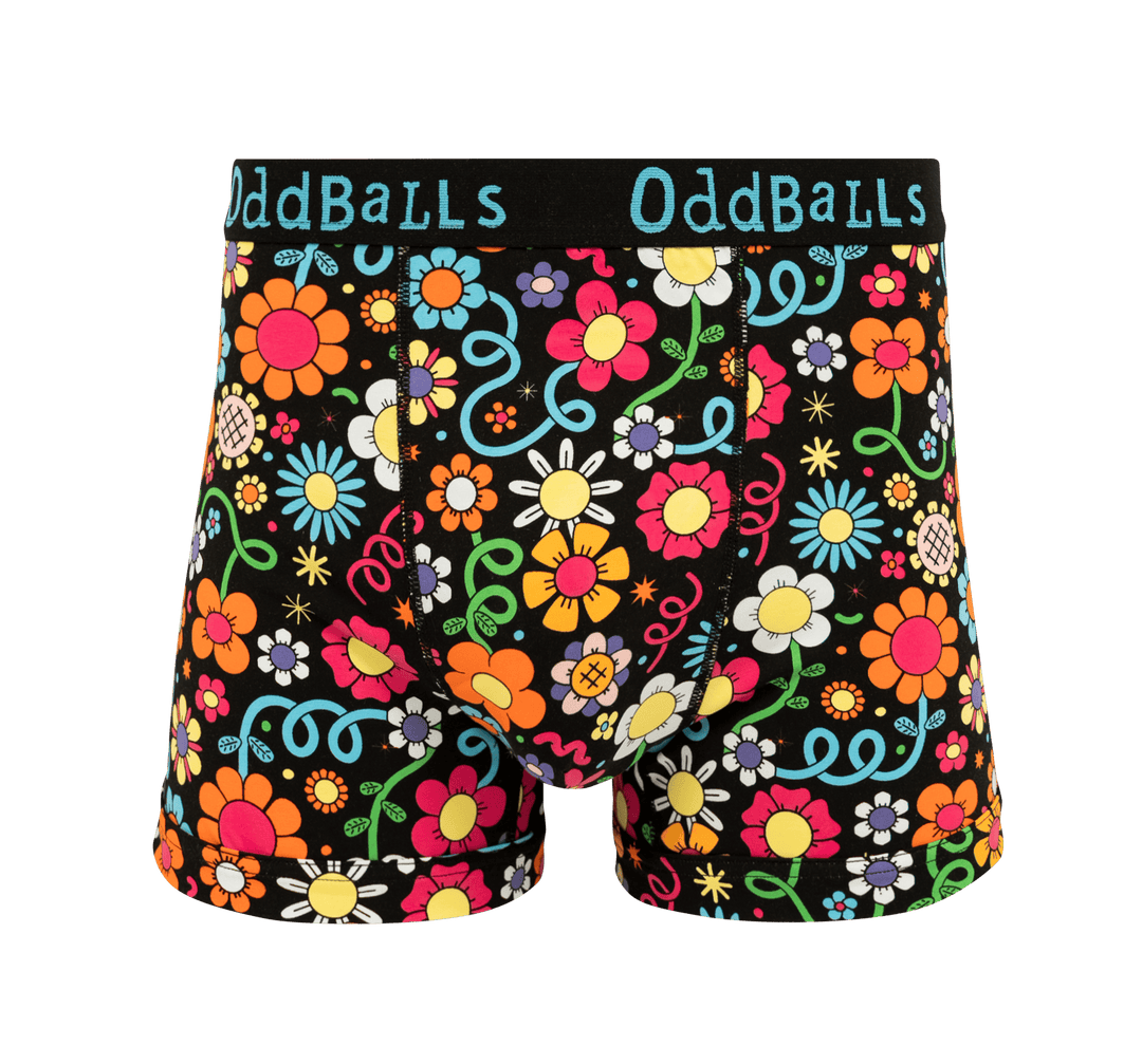 Petal Power - Mens Cotton Boxer Shorts: Medium