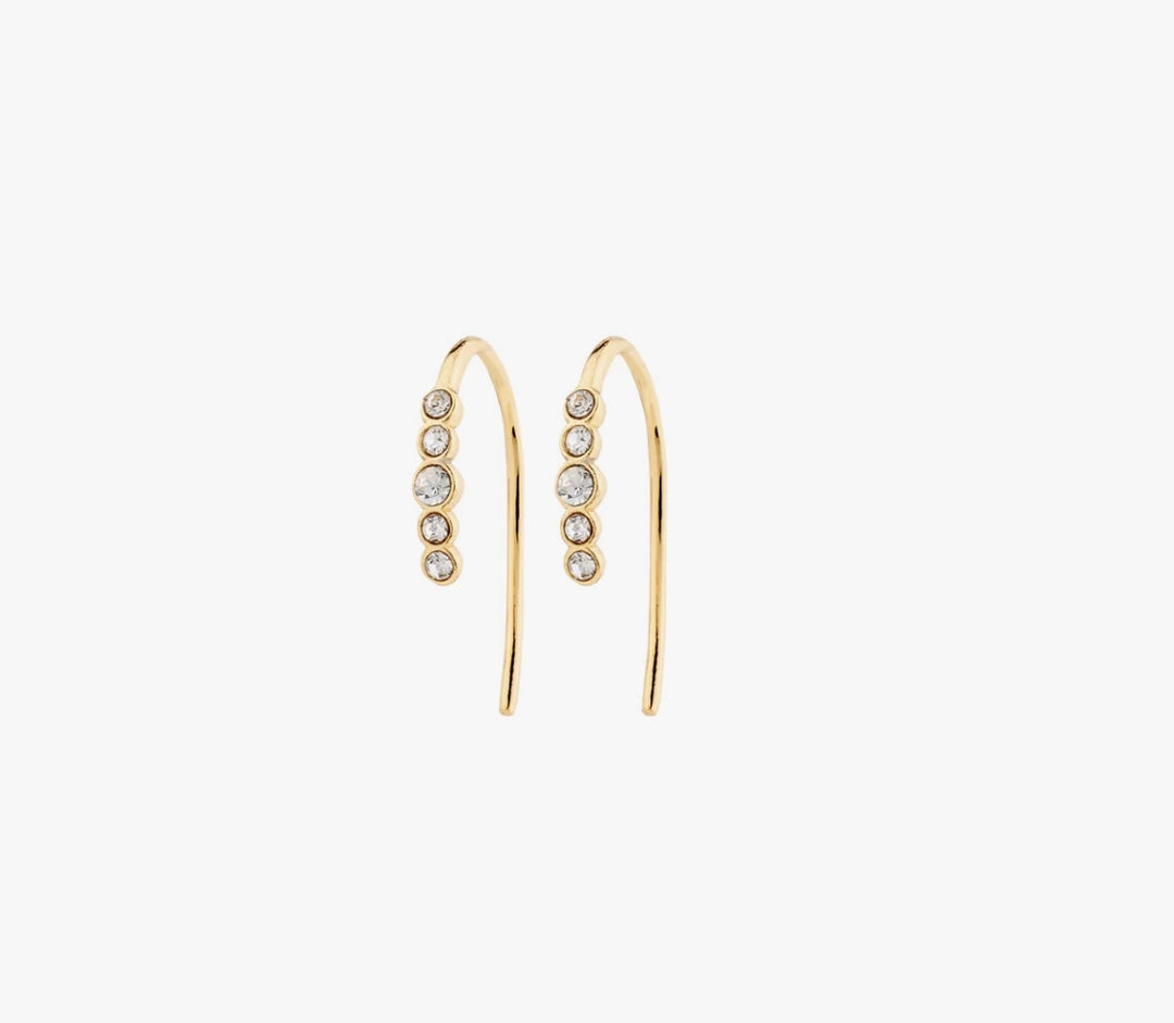 JENNI CRYSTAL EARRINGS GOLD PLATED